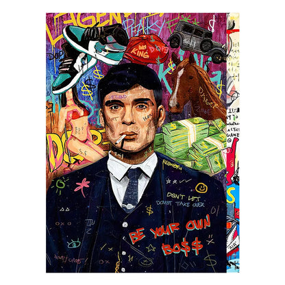 God Father Pop Art Poster | Graffiti Wall Art Canvas | Movie Star Print for Living Room | Home Decor
