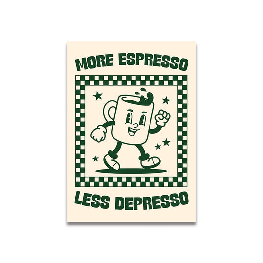 Home Espresso | Vintage Pink Cartoon Print | Wall Art Poster | Canvas Home Decor | Living Room & Bedroom Decor