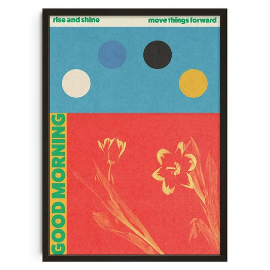 Vintage Abstract Retro Print | Mid Century Canvas Poster | Wall Art for Living Room Bedroom Decor