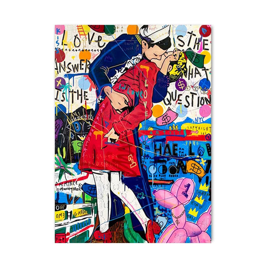 Abstract Queen Portrait Poster | Street Pop Graffiti Art | Canvas Wall Art for Living Room Decor