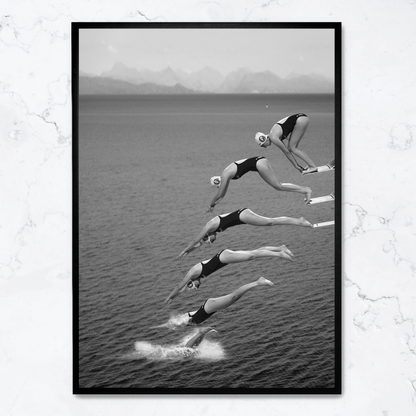 The Beauty of Diving | Ocean Adventure Poster | Vibrant Underwater Scene | Home Decor | Marine Life Wall Art | Nautical Theme