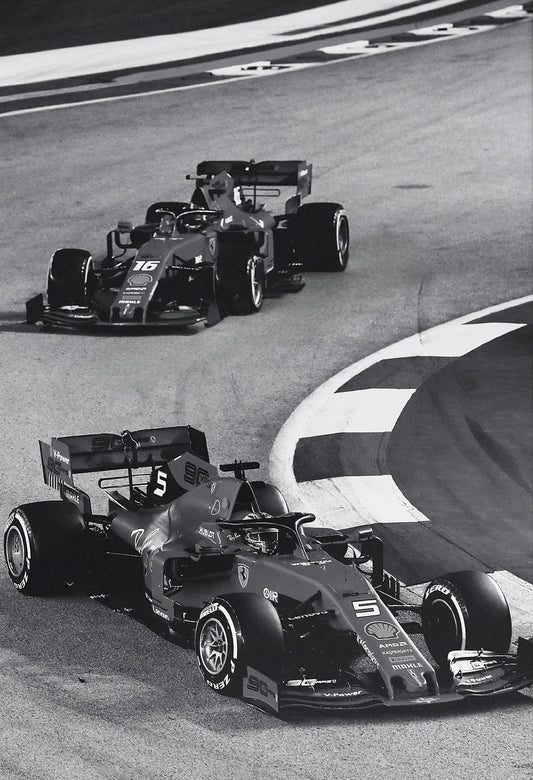 Poster | Black & White Vintage Racing Car | F1 Monaco Sports Classic | Canvas Wall Art | Home Decor