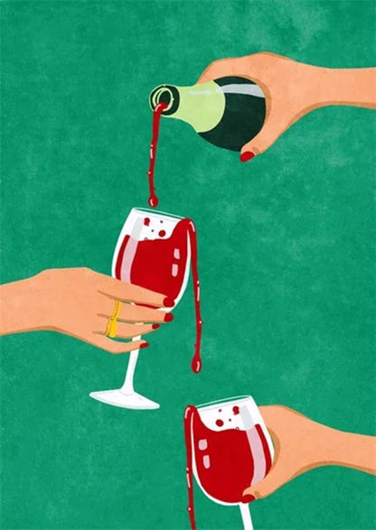 Vibrant Wine Pour | Celebratory Art