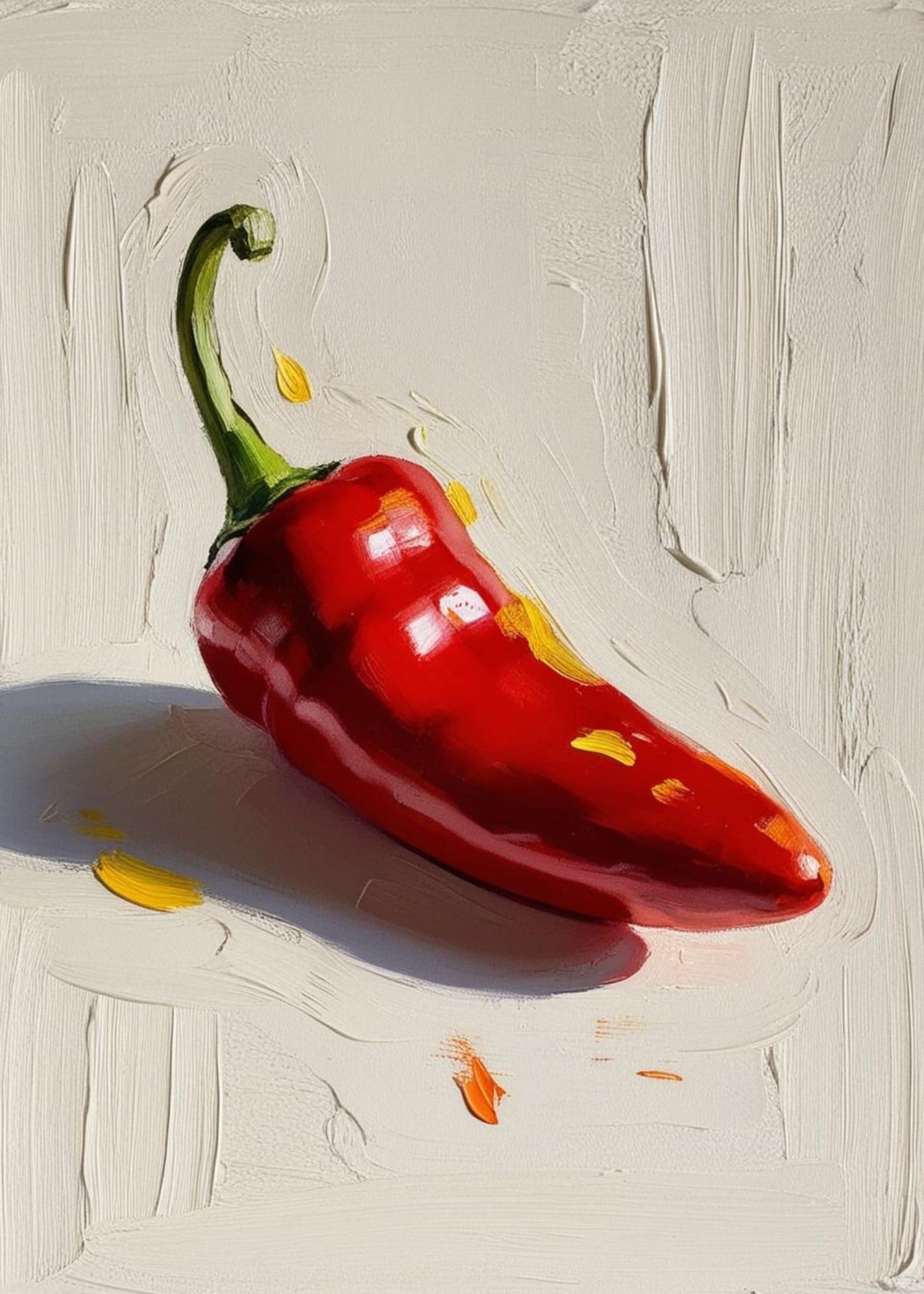 Colorful Pepper Illustration | Modern Kitchen Decor