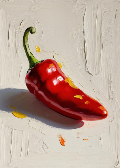 Colorful Pepper Illustration | Modern Kitchen Decor