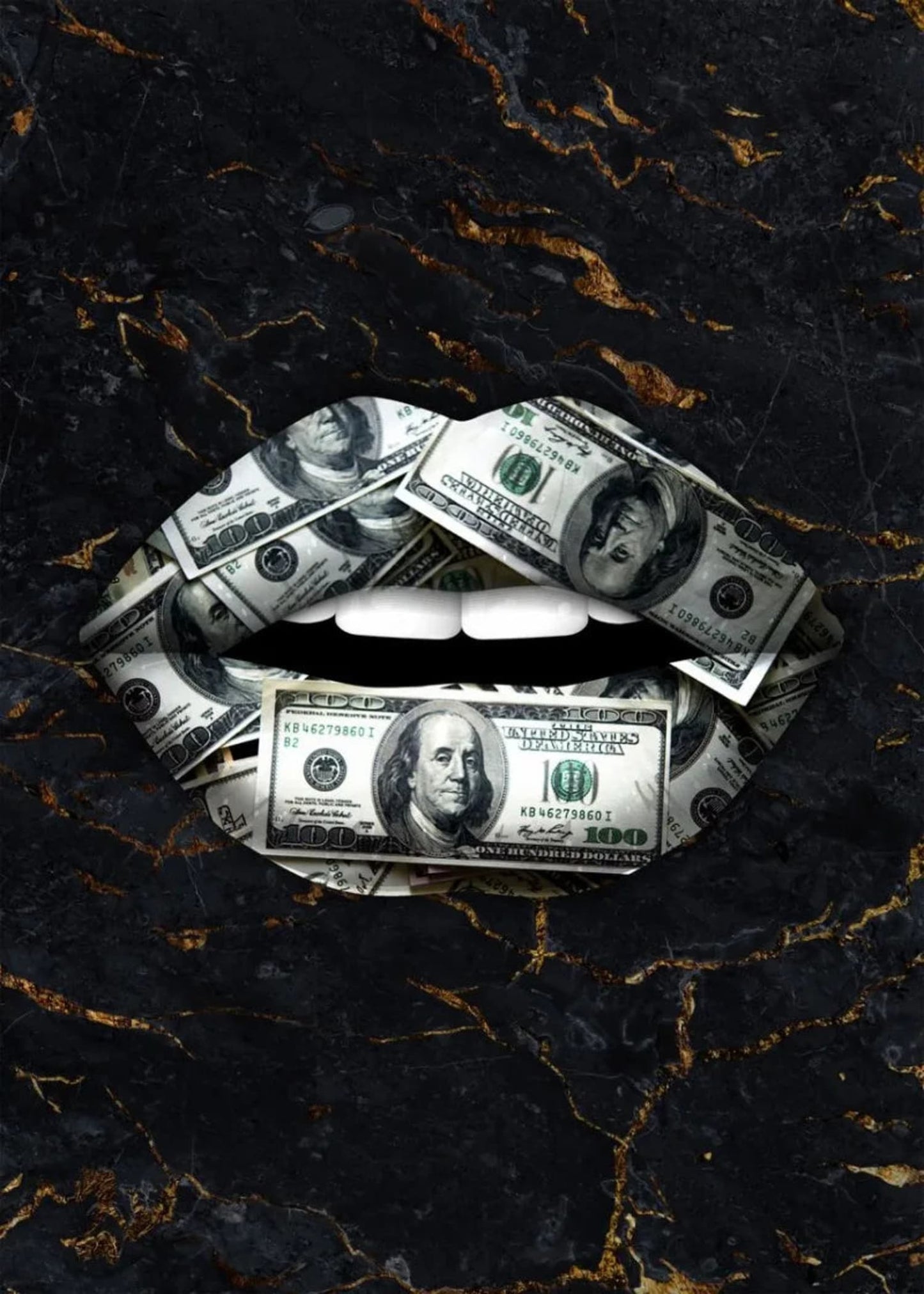Money Lips | Hundred Dollar Art