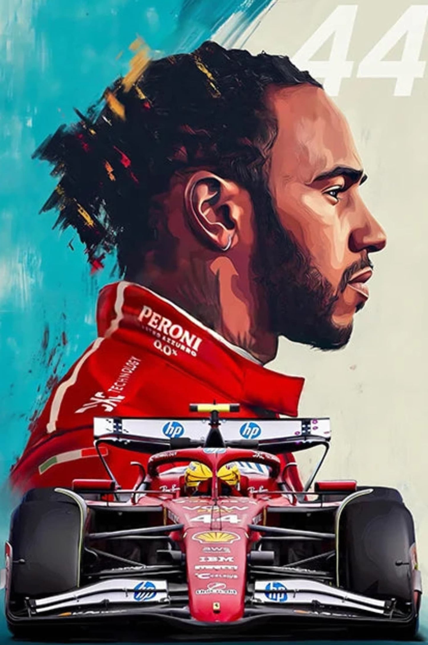 Lewis Hamilton 2025 | Abstract SF25 | Number 44