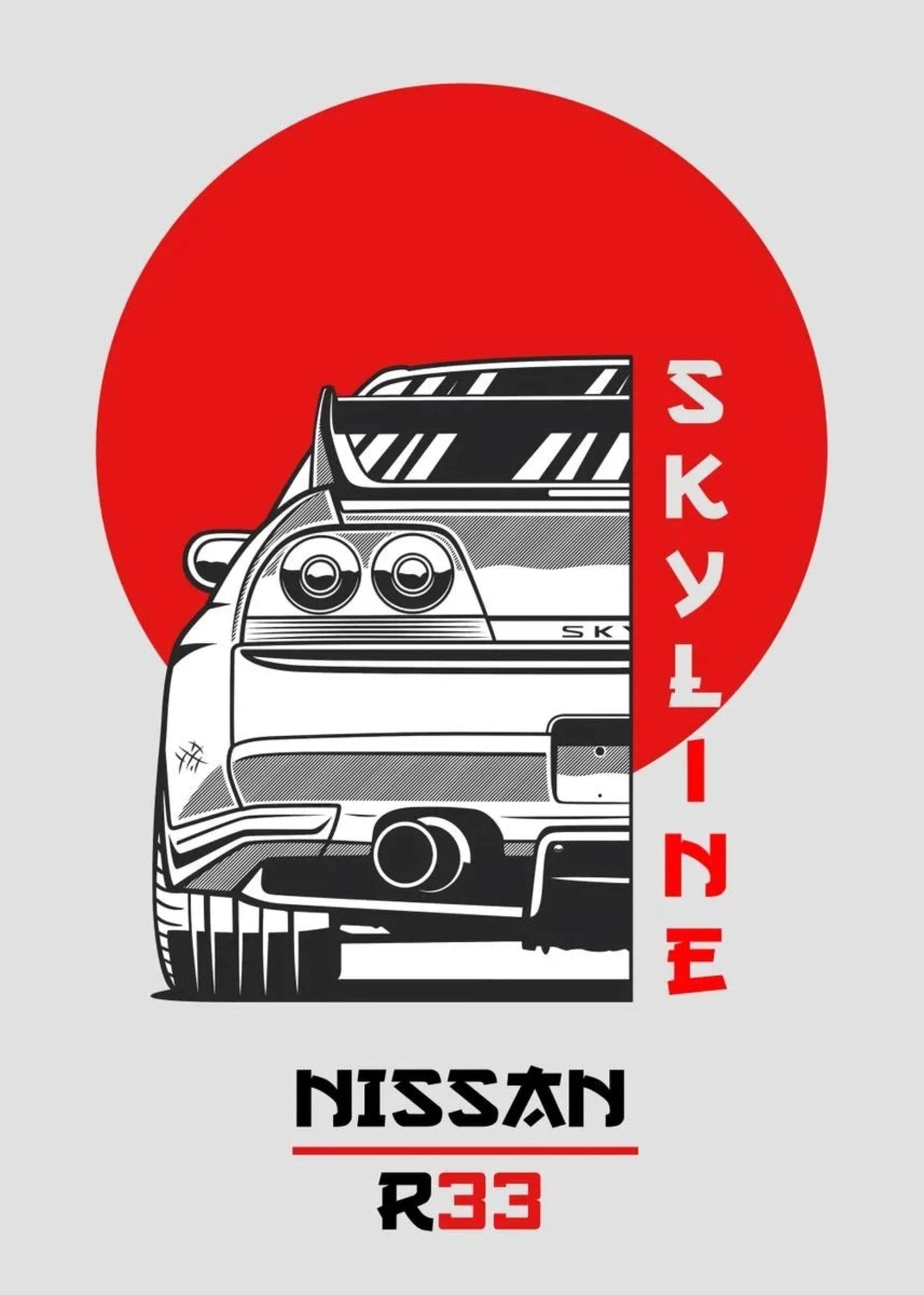 Nissan Skyline R33 | Japanese Car Art