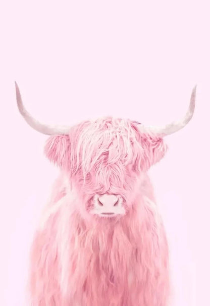 Pink Highland Cow | Fantastical Creatures Art