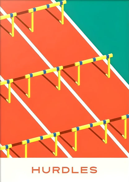 Geometry of Victory | Sports Art | Hurdles