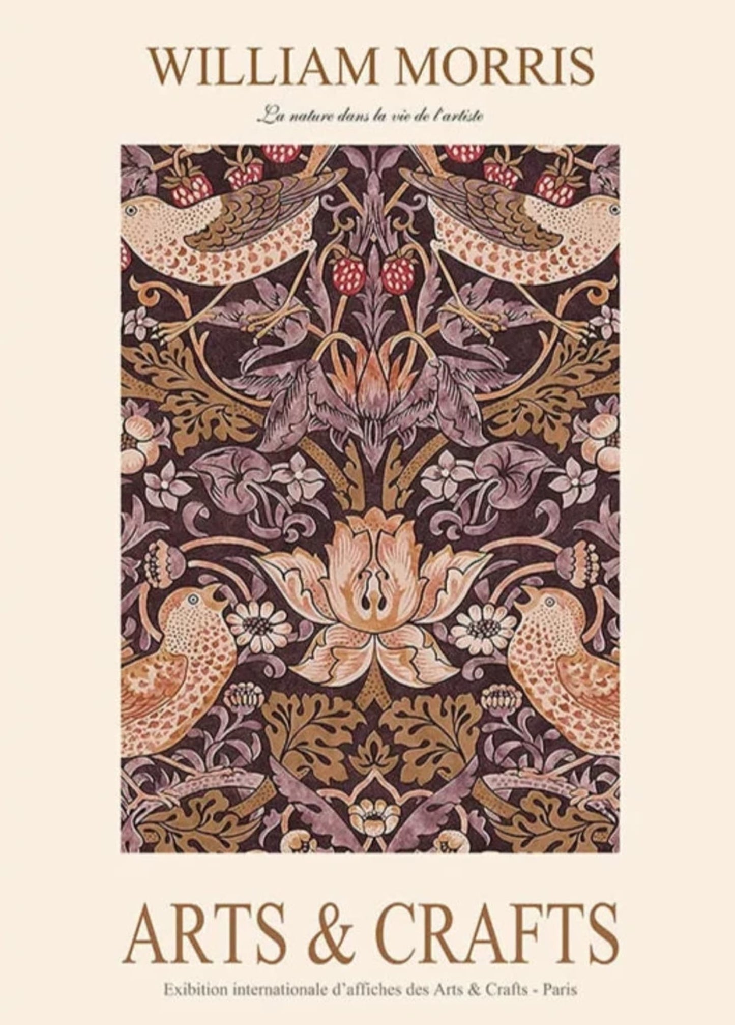 William Morris Strawberry Thief | Vintage Botanical Pattern