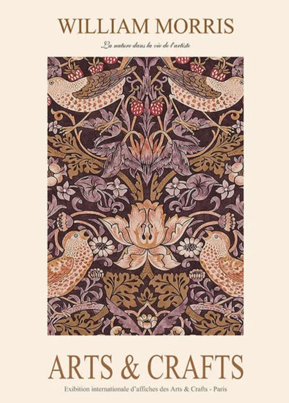 William Morris Strawberry Thief | Vintage Botanical Pattern