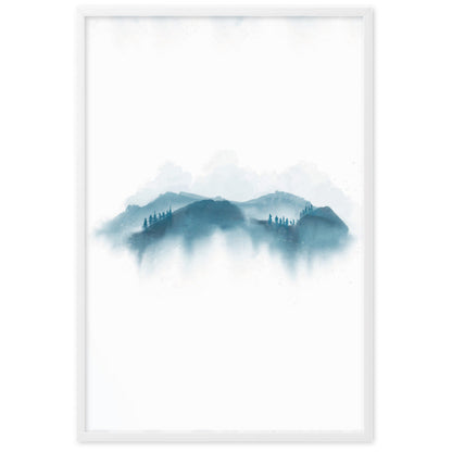 Blue Mountains Landscape Poster | Wall Art | Nature Scene | Home & Garden Decor | Visual Artwork | Calm Atmosphere