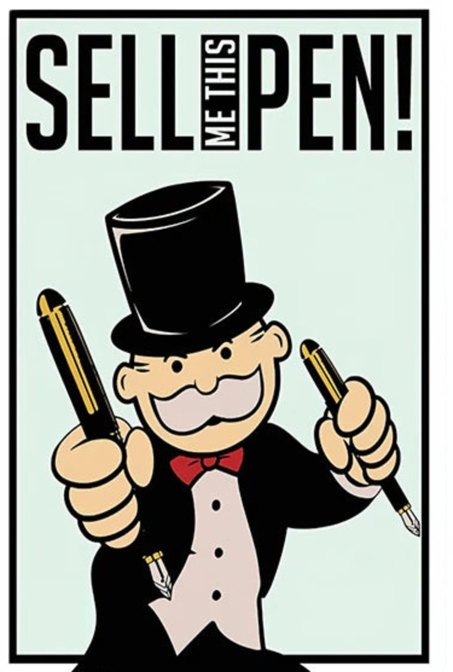 Monopoly Poster | Creative Sell Me This Pen Design | Wall Art | Home & Garden Decor