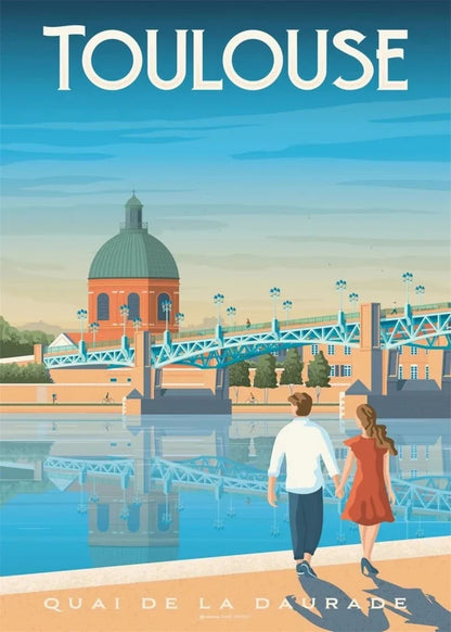 Toulouse France Scenic Poster | Iconic French Travel & Landscape Decor | Wall Art for Home & Garden