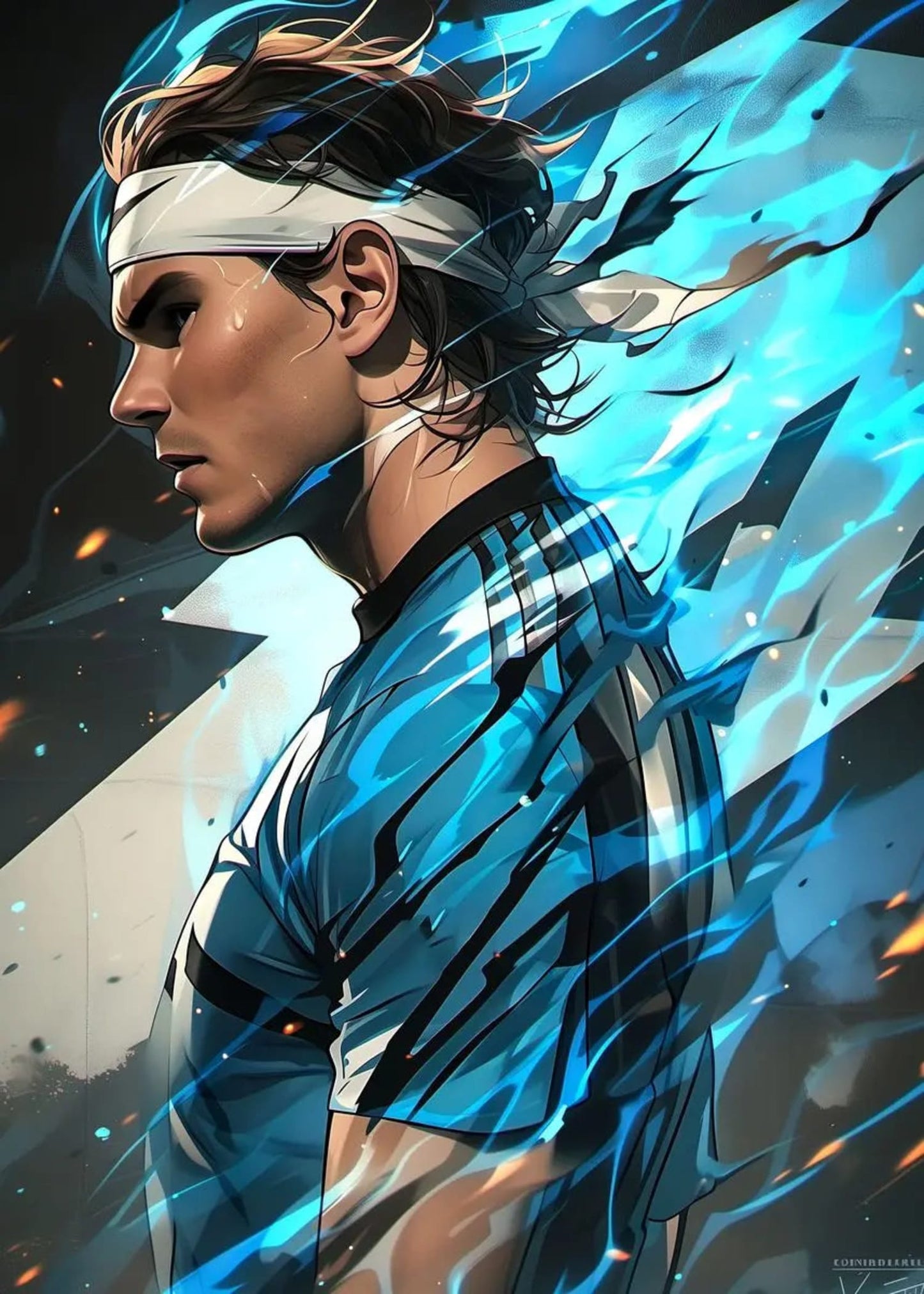 Rafael Nadal Poster | Celebrating Passion, Power, and Achievement | Dynamic Tribute to Tennis Excellence | Iconic Athlete Artwork