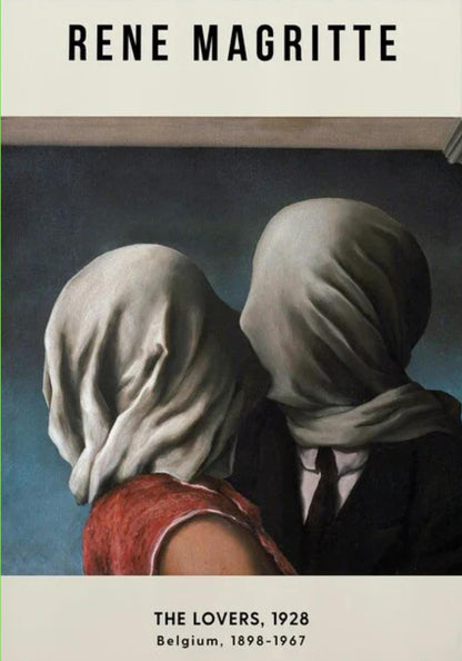 Rene Magritte | The Lovers 1928 | Surreal Art