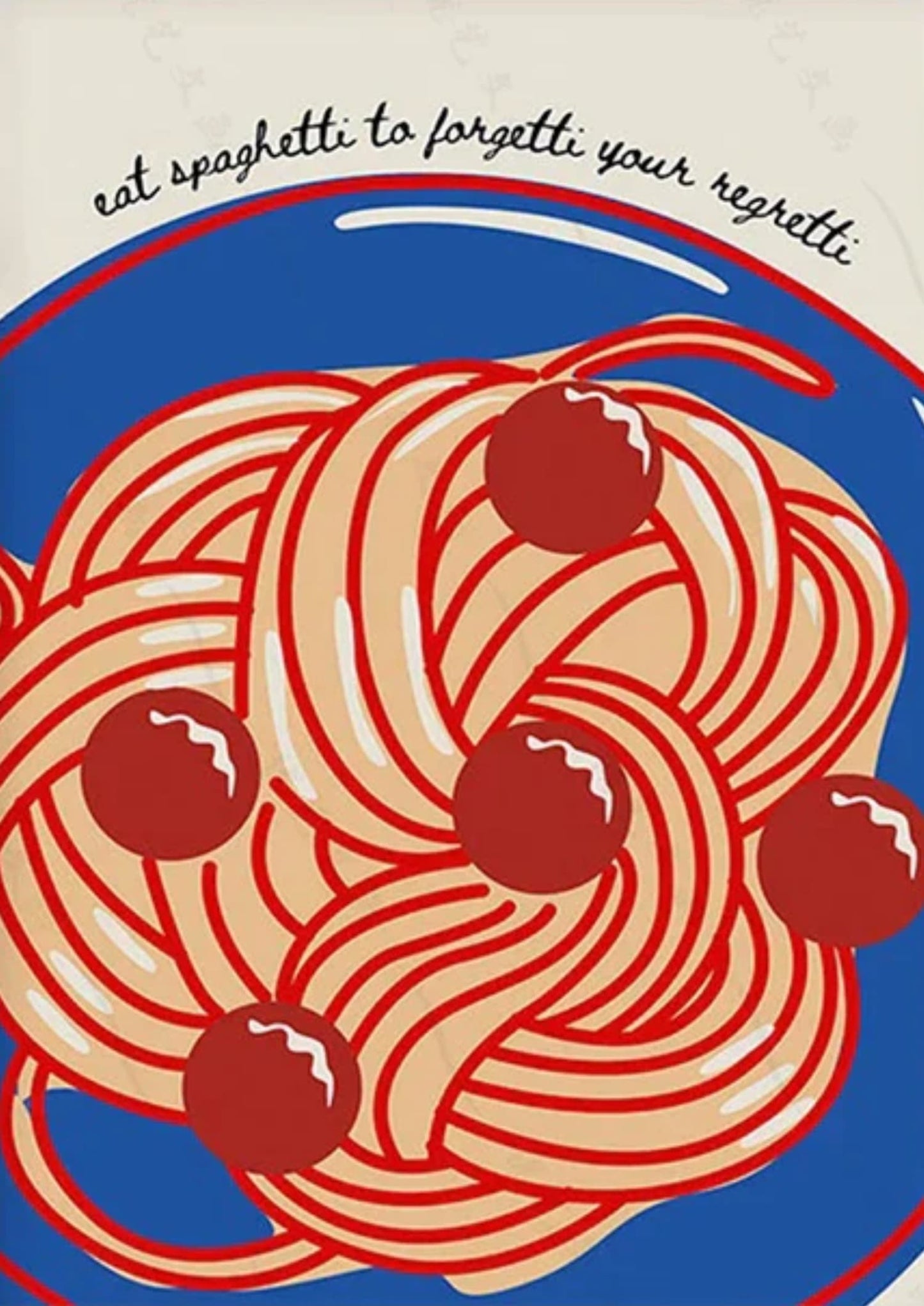 Eat Spaghetti | Retro Kitchen Art