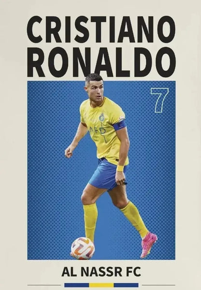 Cristiano Ronaldo Poster | Famous Football Players | Soccer Art | Al Nassr FC | Wall Decor | Sports Print