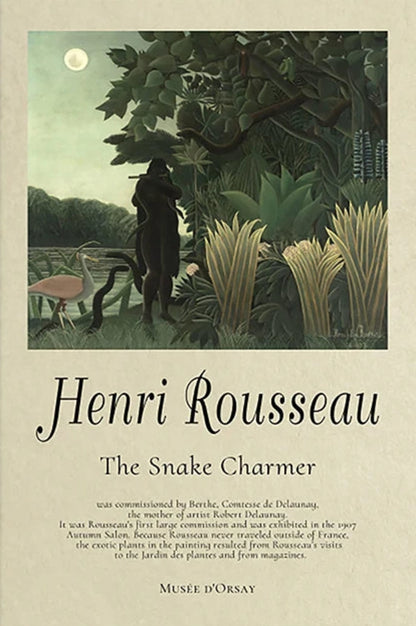 Henri Rousseau The Snake Charmer | Exotic Jungle Scene Poster | Art Print for Home Decor