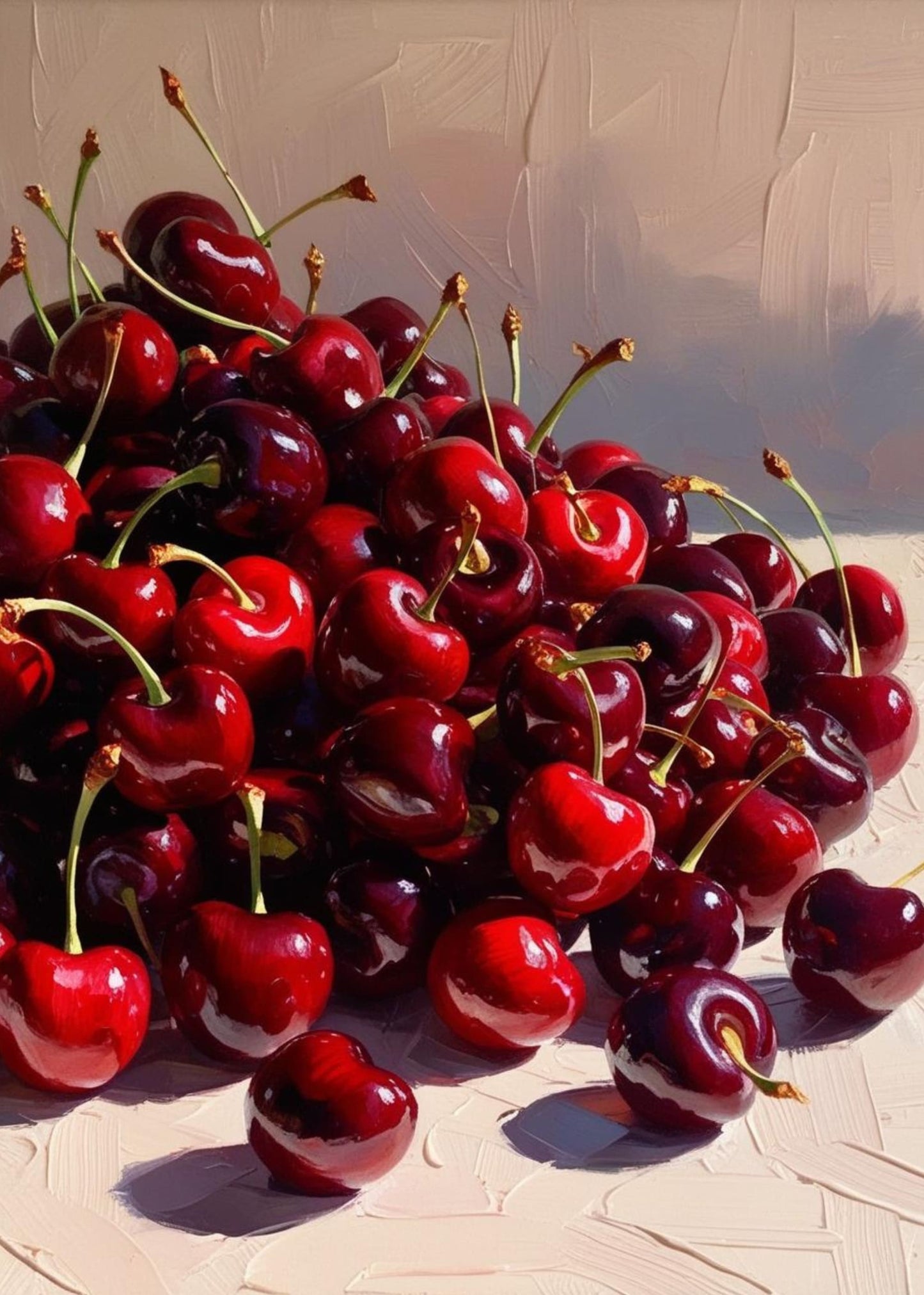 Vibrant Cherries | Bright Red Berries Art