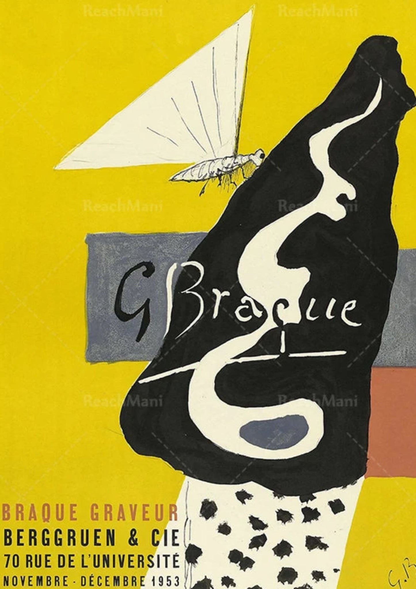 Georges Braque Poster | Graveur 1953 Art Print | Vintage French Artwork | Home Wall Decor | Classic Artistic Masterpiece