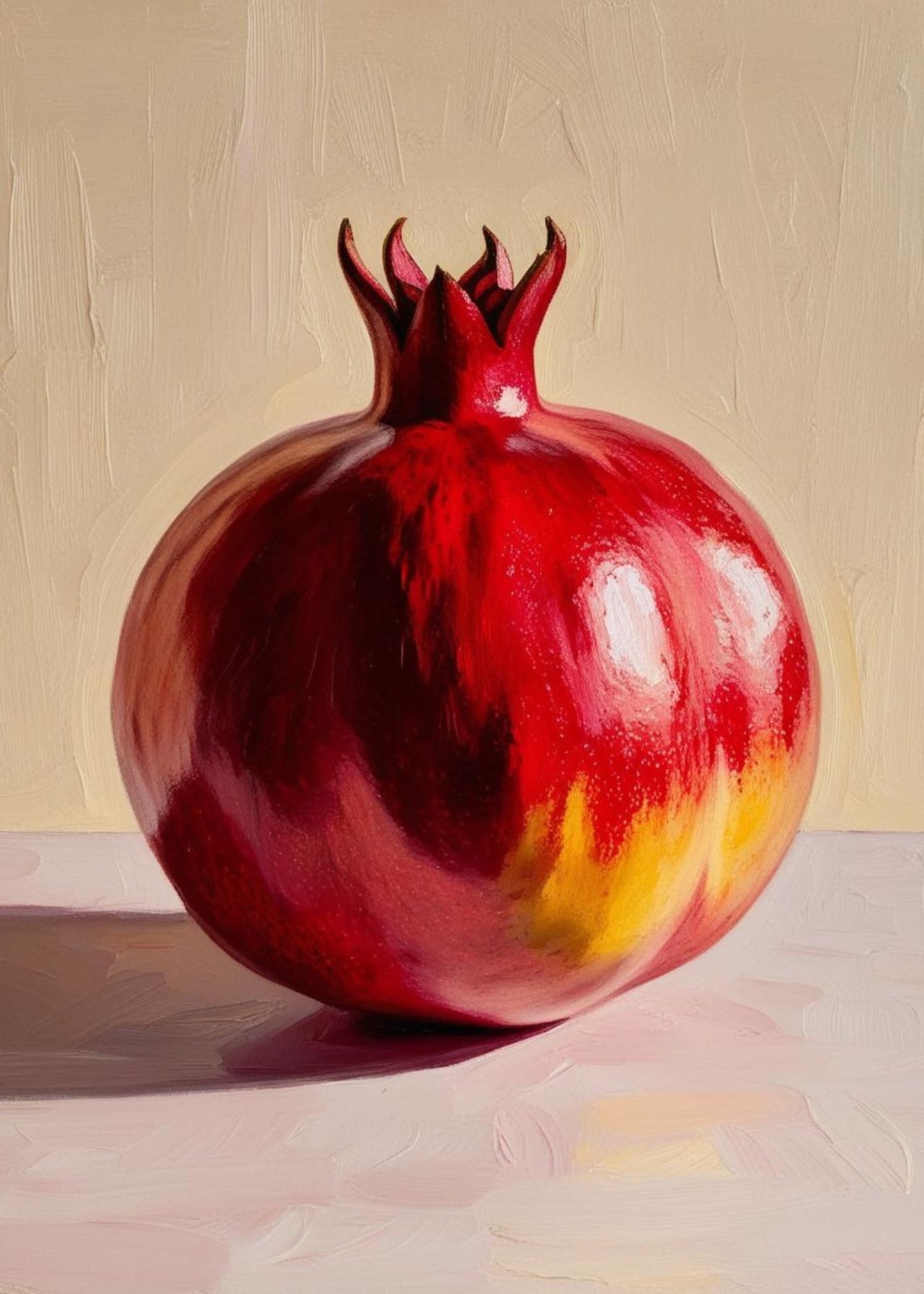 Vibrant Pomegranate | Colorful Botanical Art