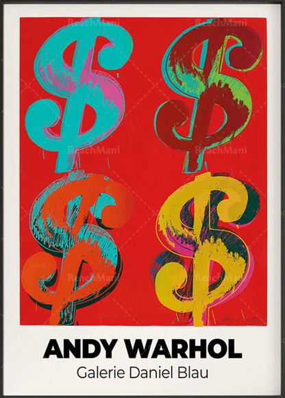 Andy Warhol Art | Colorful Visual Artwork | Daniel Blau Exhibition | Pop Art Icon | Decorative Poster