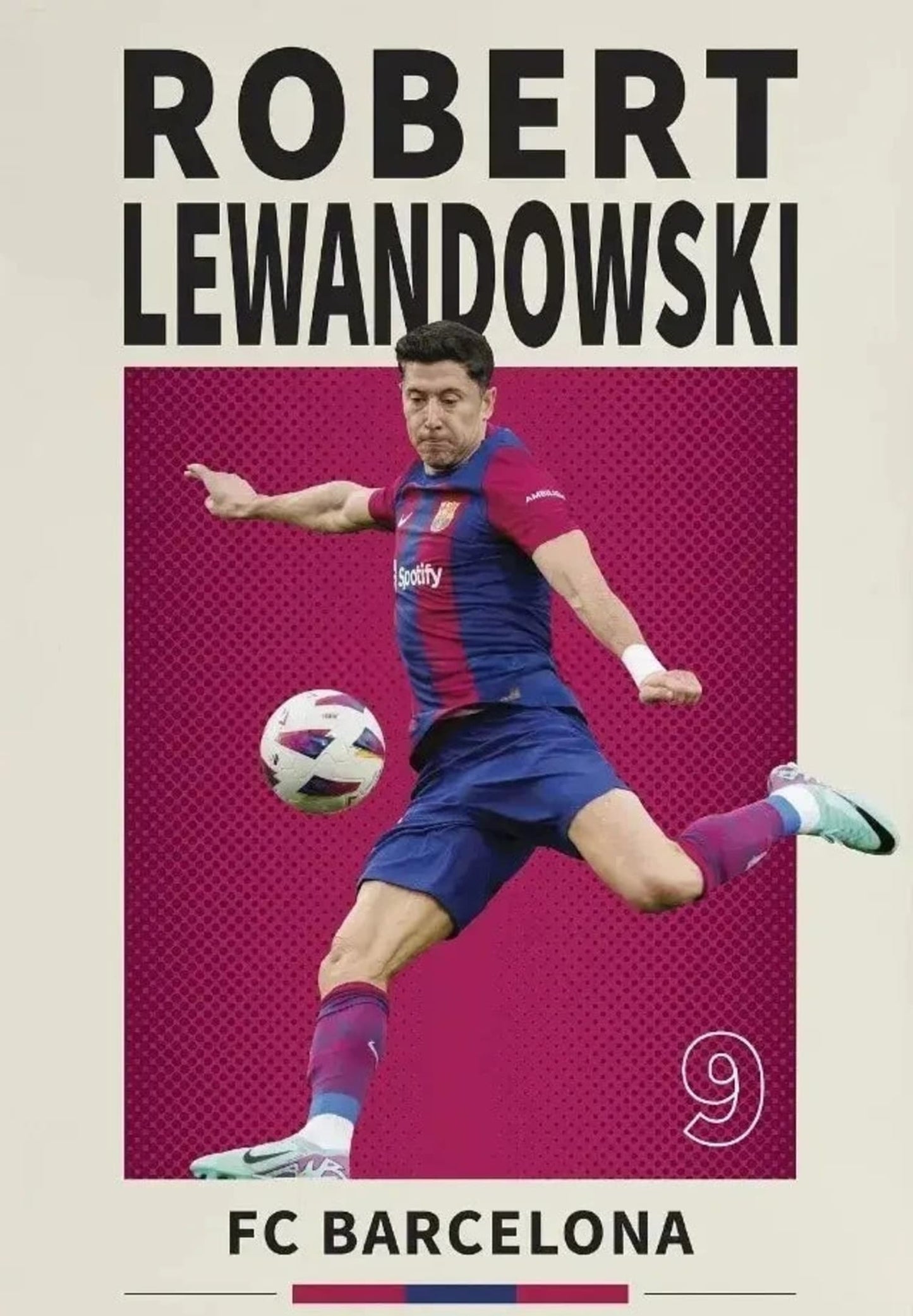 Robert Lewandowski Soccer Legend | Famous Football Players Poster | Home Wall Art Decor