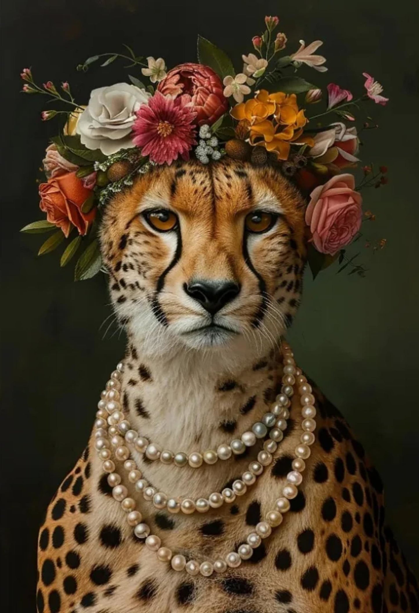 Jungle Royalty | Pearls and Paws | Luxury Fashion Art
