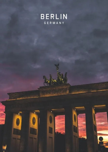 Berlin Brandenburg Gate Poster | Beautiful European Cities Art Print | Home & Garden Wall Decor
