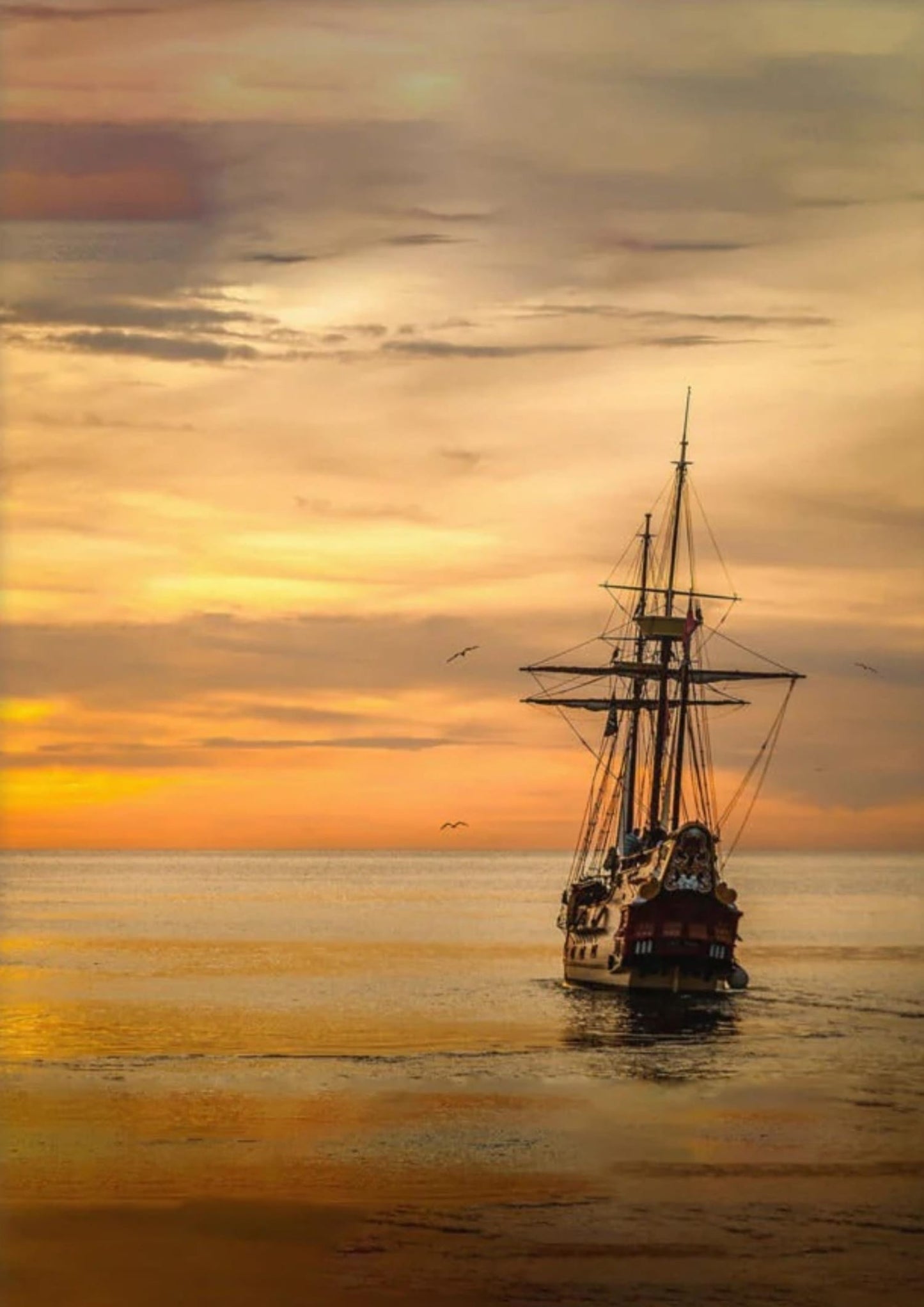 Ship in Sunset