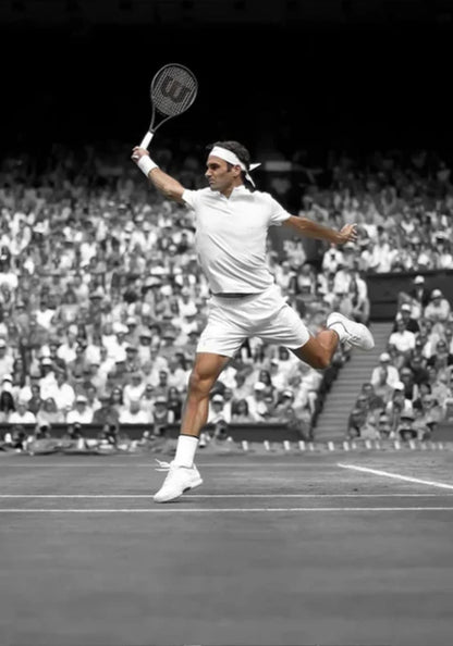 Roger Federer | Monochrome Tennis Art