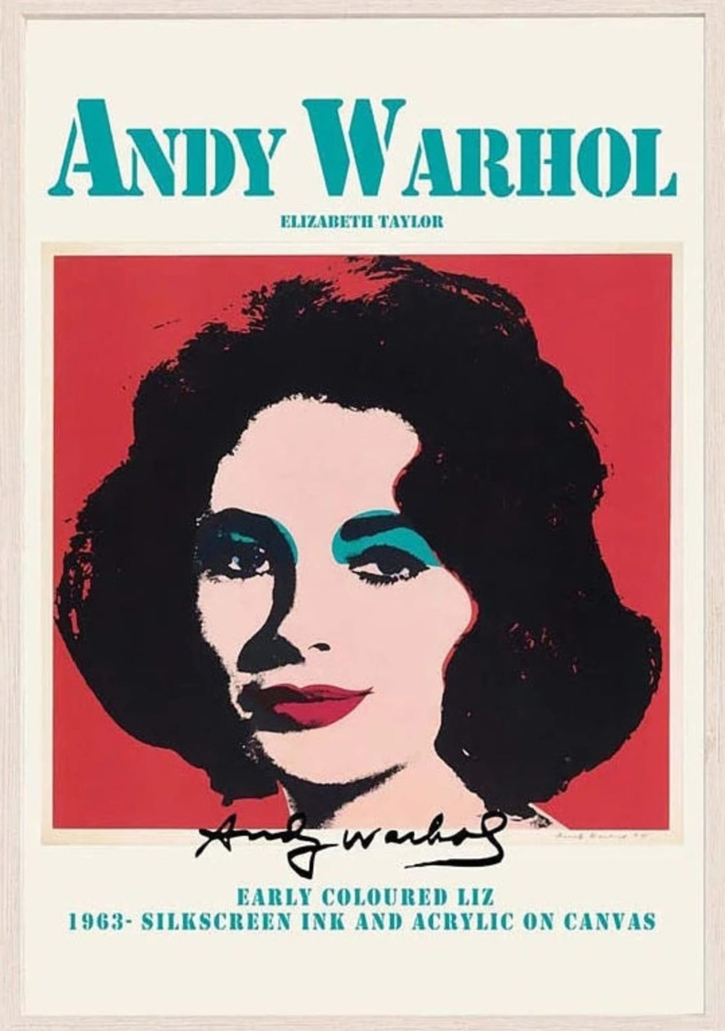 Andy Warhol | Elizabeth Taylor | 1963 | Art Print Poster | Pop Art Icon | Wall Decor