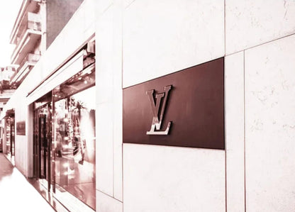 Luxury Shopping Storefront | Louis Vuitton Poster | High Class Fashion Art Print Decor