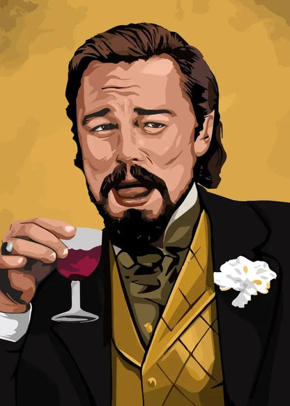 The Wolf of Wall Street Poster | Leonardo DiCaprio Canvas Art | Movie Decor for Living Room | Wall Art