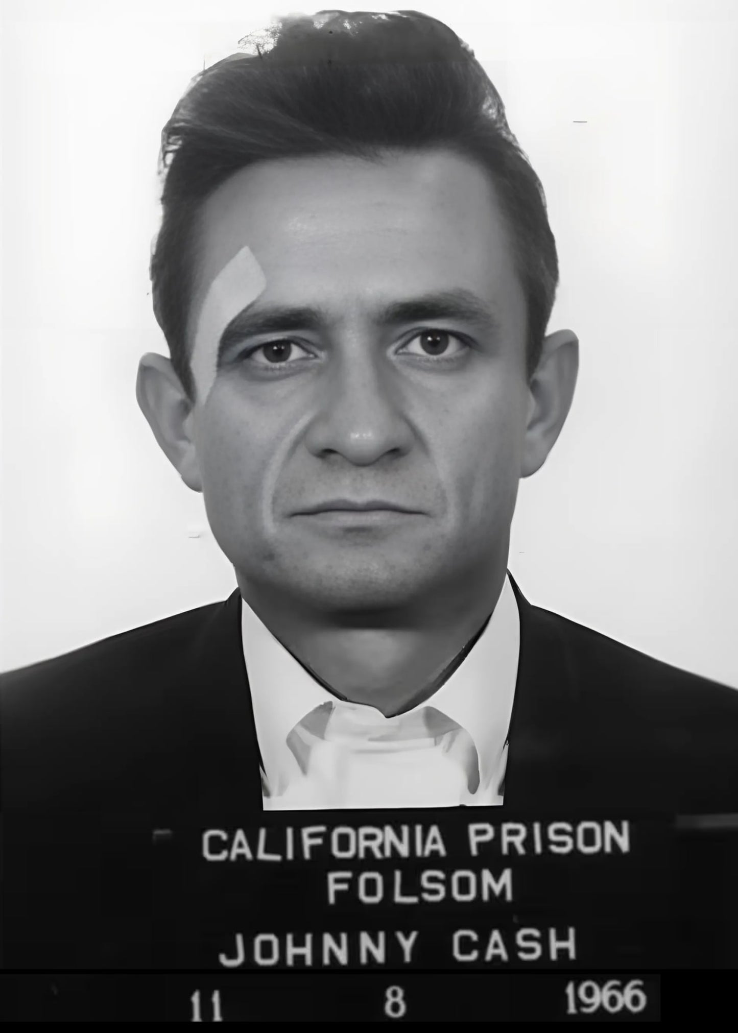 Johnny Cash | B&W Mugshot | Iconic Music Legend