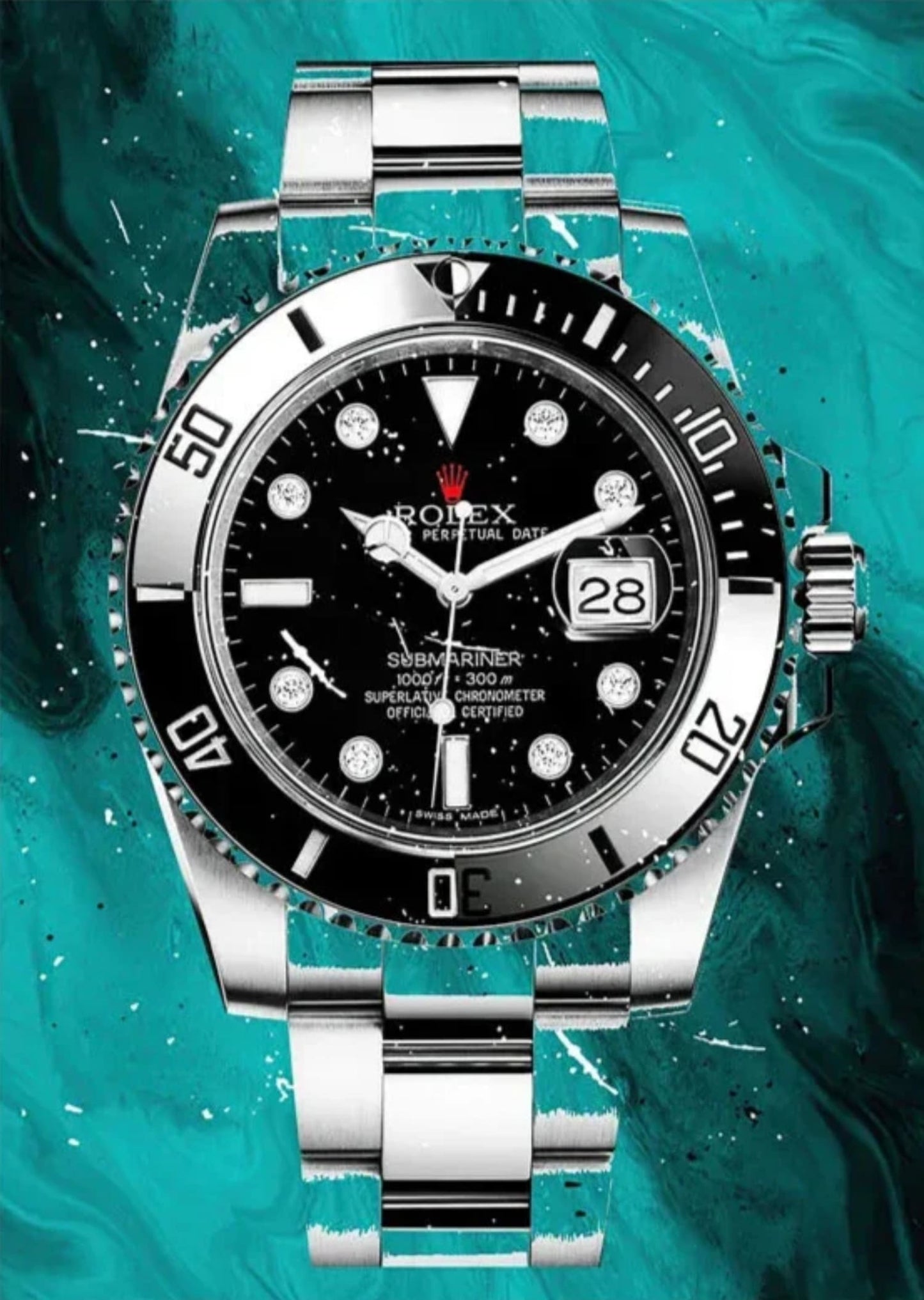 Rolex Submariner | Blue Graffiti Art