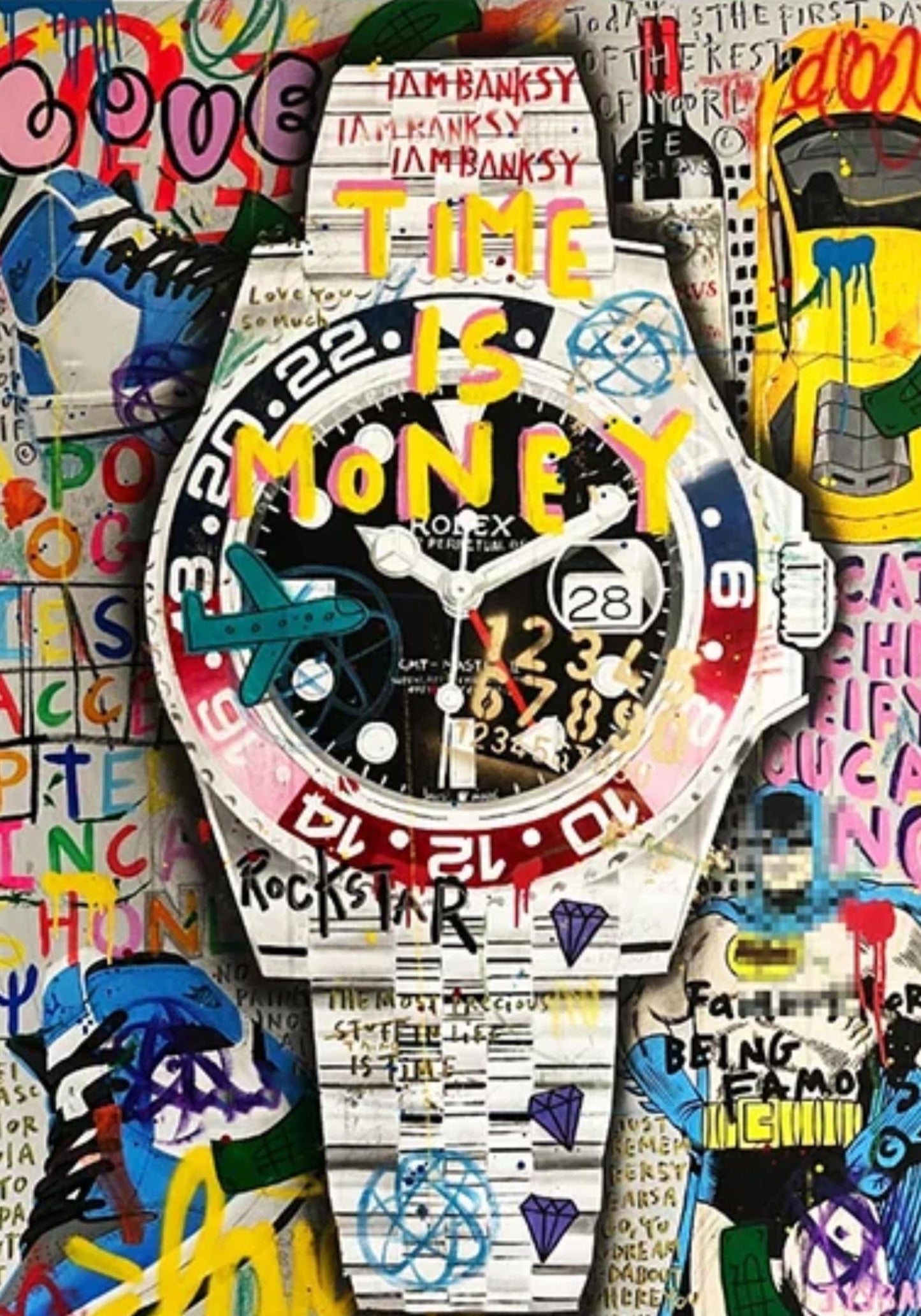 Pepsi Rolex Graffiti | Modern Vibrant Art