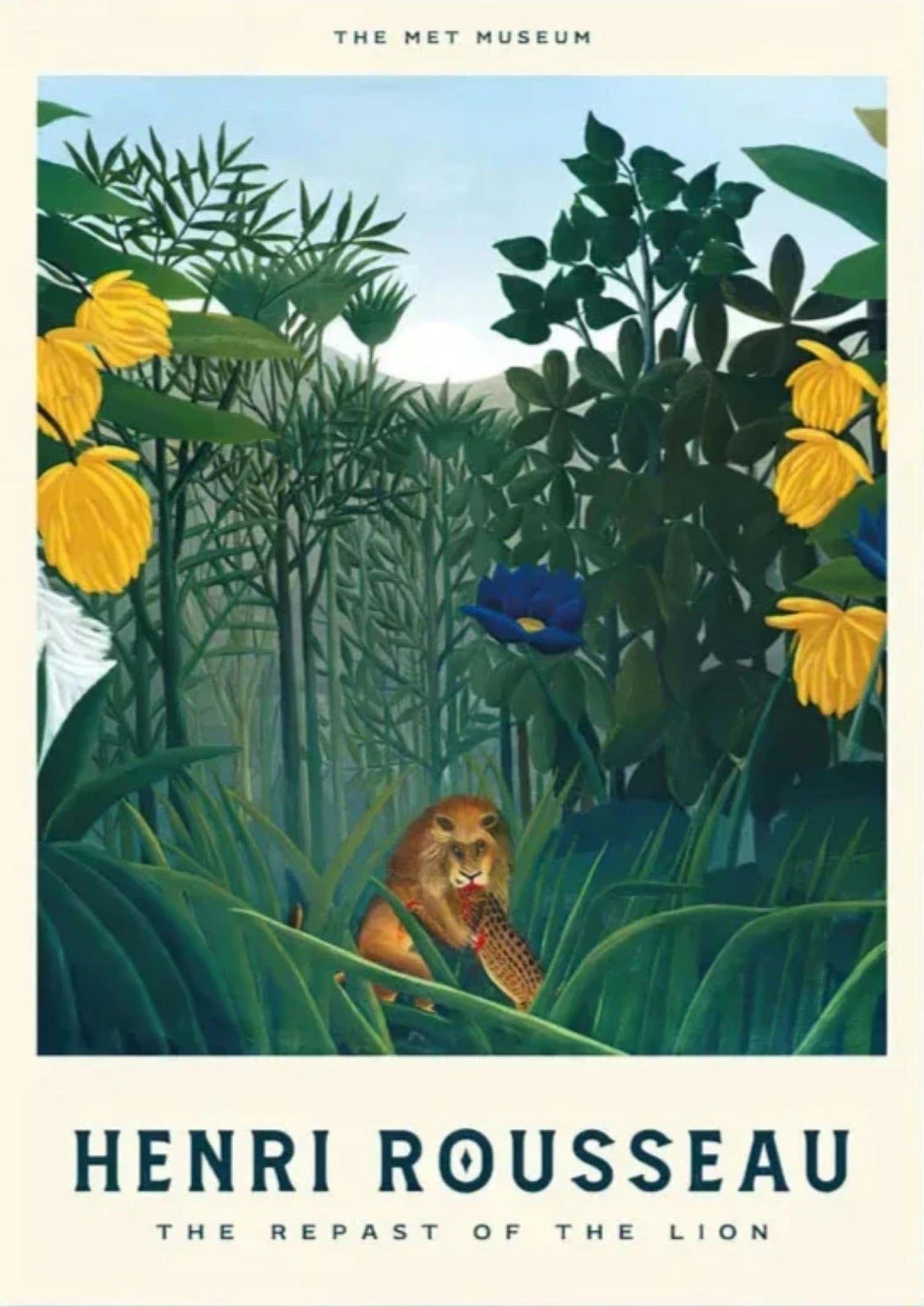 Henri Rousseau | The Repast of the Lion | Jungle Wildlife