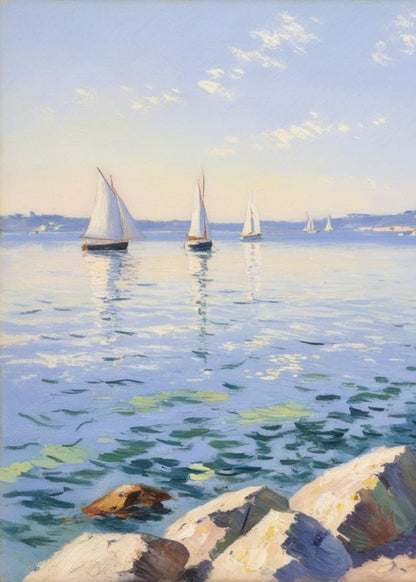 Coastal Serenity | Scenic Ocean View Art | Calming Seascape Poster | Wall Decor for Home & Garden