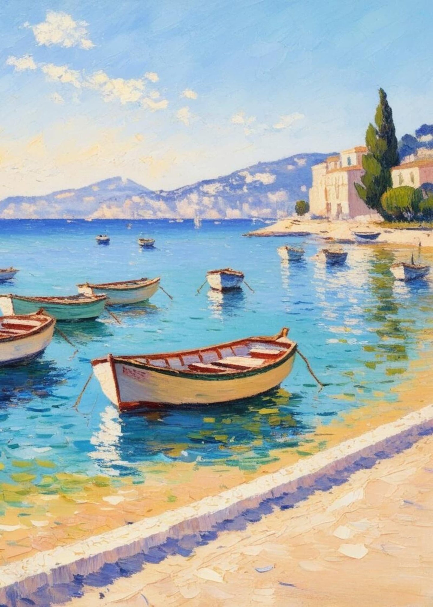 Calming Coastline Poster | Scenic Beach Art | Tranquil Ocean Waves | Wall Decor | Nature-Inspired Artwork for Home