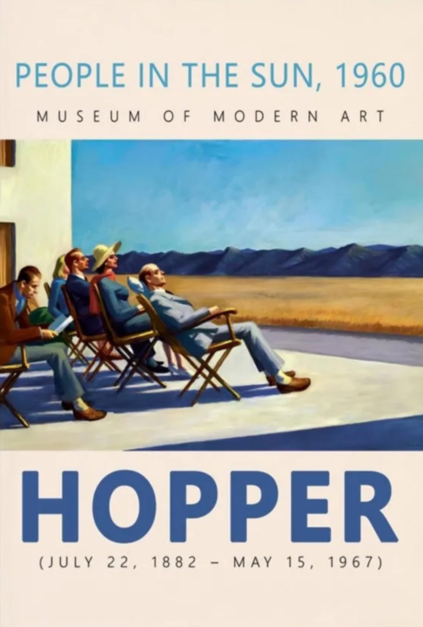 Edward Hopper | People in the Sun | 1960 Vintage Art