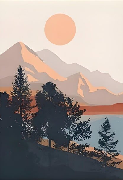Mountainscape Landscape Duo | Nature Art