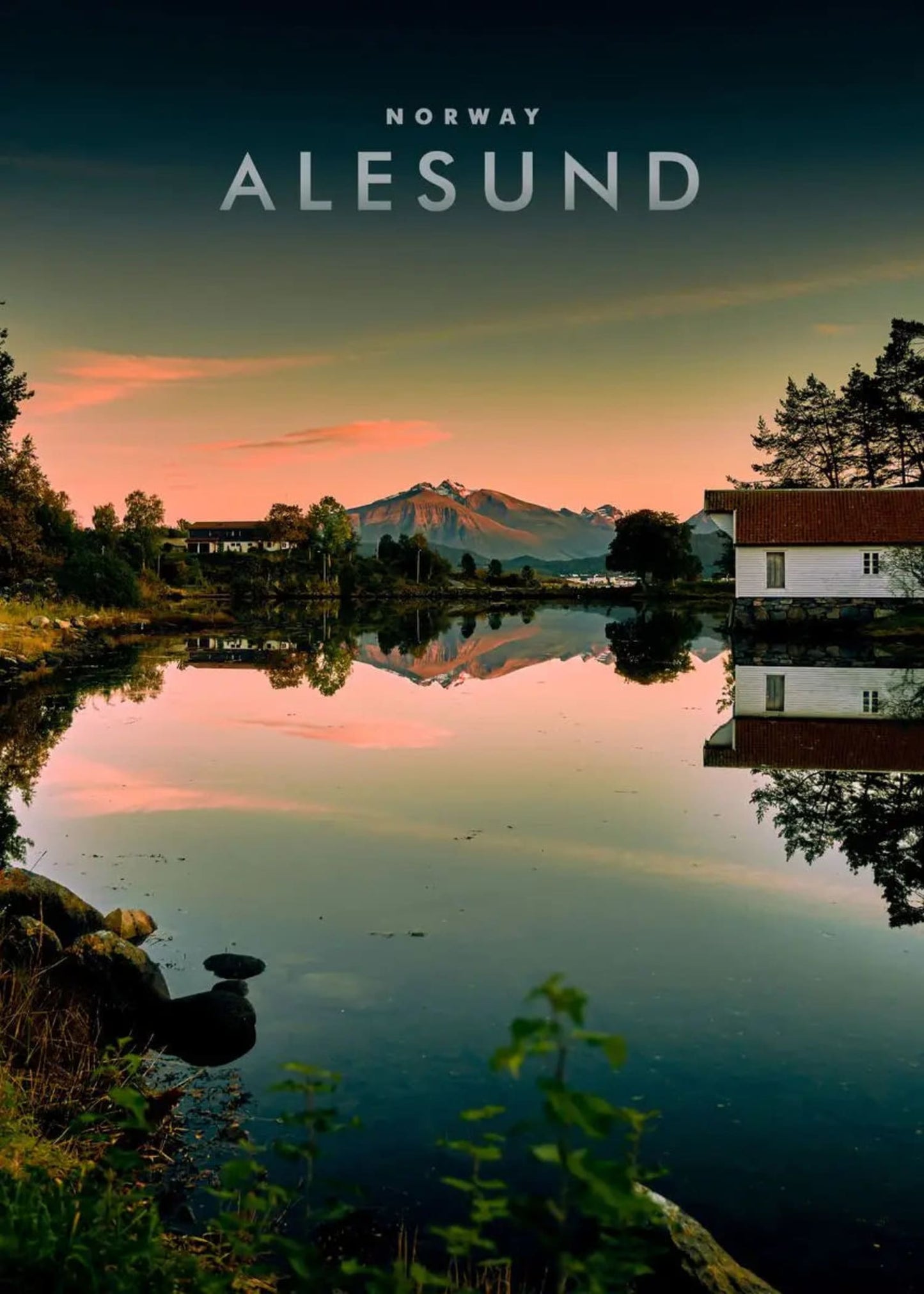 Sunset Reflections | Ålesund Norway | Serene Scandinavian Landscape