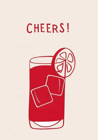 Hand Drawn Minimalist | Cheers Theme | Modern Design