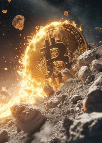 Bitcoin Explosion Poster  Crypto Digital Currency Art, Futuristic Decor | Home Decor | Decoration Poster