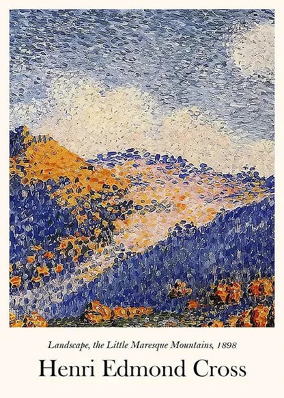 Henri Edmond Cross | The Little Maresque Mountains | Landscape Art Poster | Wall Decor