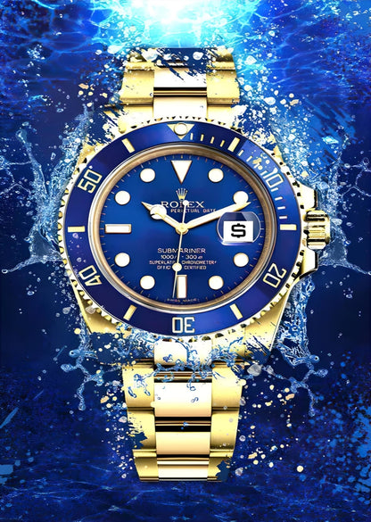 Graffiti Style | Blue Gold Rolex Submariner Design
