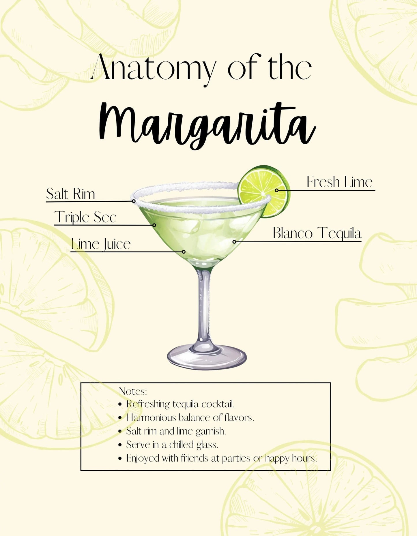 Margarita | Cocktail Illustration | Mixology Art